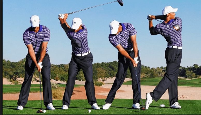 Phân bố trọng lượng xuống 2 chân trong động tác Swing 5 Phan bo trong luong xuong 2 chan trong swing
