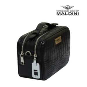 Túi đựng bóng Golf 02 ngăn Da Cá Sấu khóa vân tay 9 Ca sau den2 600x600 1