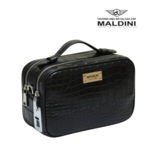 Túi đựng bóng Golf 02 ngăn Da Cá Sấu khóa vân tay 11 Ca sau den3 600x600 1