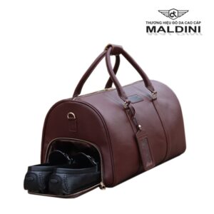 Túi Golf đồ da đựng quần áo thương hiệu Maldini 11 DL Nau 2