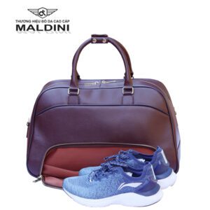 Túi da đựng quần áo Golf thương hiệu Maldini phiên bản mới 8 DL nau moi 5