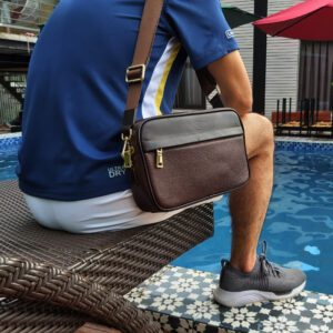 Túi đeo chéo da bò Golf thật thương hiệu Maldini 12 dc7