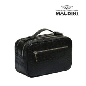 Túi đựng bóng Golf 02 ngăn Da Cá Sấu khóa vân tay màu Đen 4 Ca sau den1 600x600 1